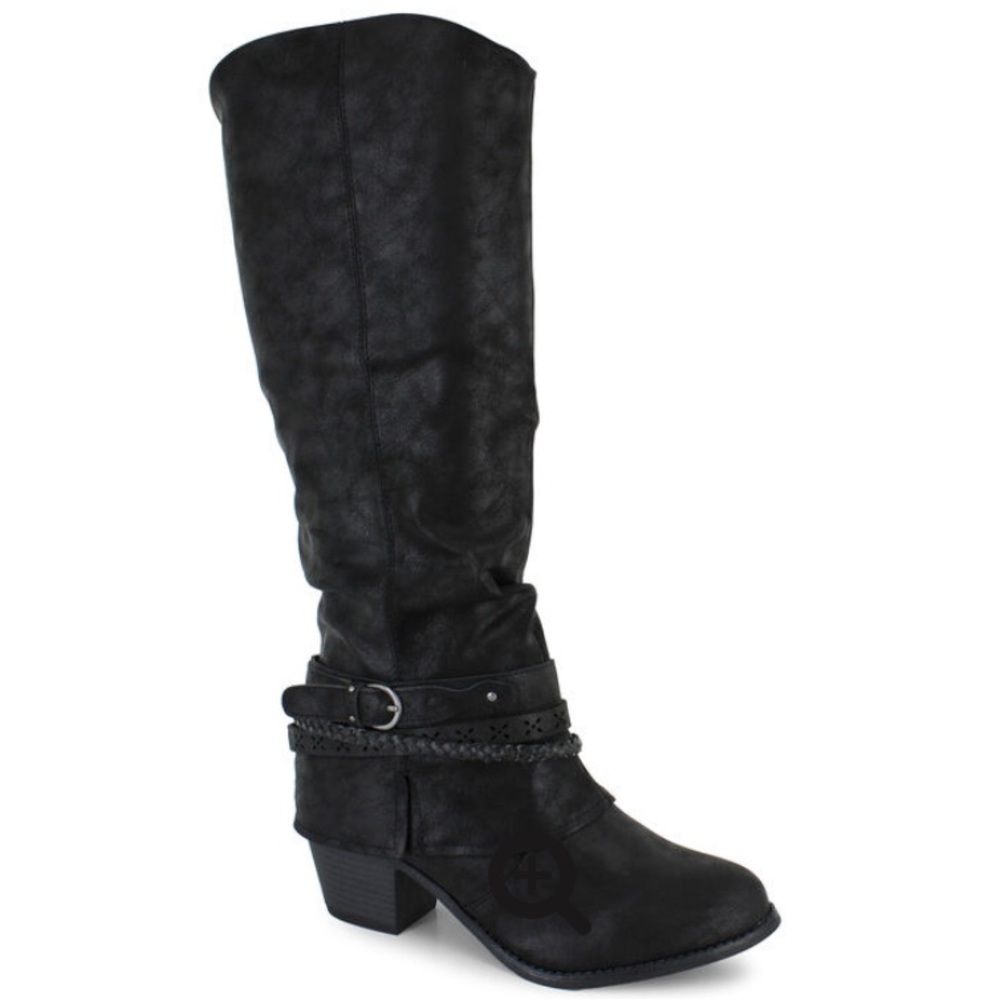 Jellypop Rasia Black Knee-High Women's Boots